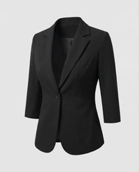 Waltraud | Damen Blazer Wiener Nähte – Blazer Nähte Detail Klassisch Büro 2026 - Schwarz