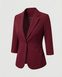 Waltraud | Damen Blazer Wiener Nähte – Blazer Nähte Detail Klassisch Büro 2026 - Weinrot