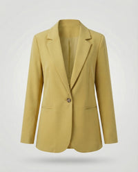 Yvonne | Damen Blazer Paspeltaschen – Blazer mit Paspeln Klassisch Büro 2026 - Gelb