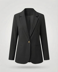 Yvonne | Damen Blazer Paspeltaschen – Blazer mit Paspeln Klassisch Büro 2026 - Schwarz