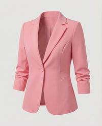 Dorothee | Damen Taillierter Business Blazer – Businessblazer Tailliert Souverän 2026 - Rosa