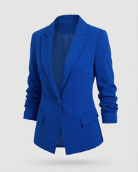 Johanna | Damen Einreiher Blazer Seitenabnäher – Konturierter Blazer Tailliert 2026 - Blau