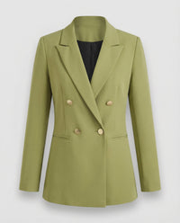 Marlene | Damen Retro Doppelreiher Hahnentritt Blazer – Retro Karo Blazer 2026 - Avocado