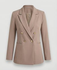 Marlene | Damen Retro Doppelreiher Hahnentritt Blazer – Retro Karo Blazer 2026 - Khaki