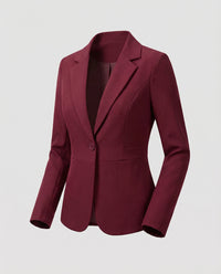 Rosemarie | Damen Kurzblazer Dreiviertellärmel – Kurzblazer 3/4 Ärmel Sommer 2026 - Weinrot