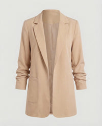 Traute | Damen Kastiger Longblazer – Oversize Longblazer Kastig Modern 2026 - Apricot