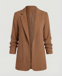 Traute | Damen Kastiger Longblazer – Oversize Longblazer Kastig Modern 2026 - Braun