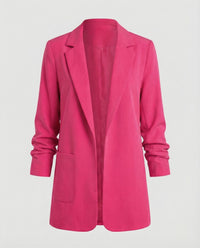 Traute | Damen Kastiger Longblazer – Oversize Longblazer Kastig Modern 2026 - Fuchsia