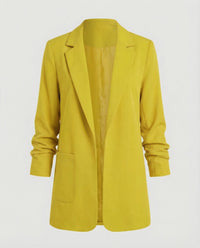 Traute | Damen Kastiger Longblazer – Oversize Longblazer Kastig Modern 2026 - Gelb