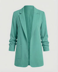 Traute | Damen Kastiger Longblazer – Oversize Longblazer Kastig Modern 2026 - Gruen