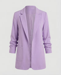 Traute | Damen Kastiger Longblazer – Oversize Longblazer Kastig Modern 2026 - Lila
