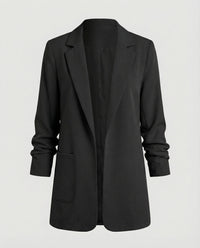 Traute | Damen Kastiger Longblazer – Oversize Longblazer Kastig Modern 2026 - Schwarz