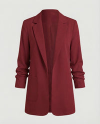 Traute | Damen Kastiger Longblazer – Oversize Longblazer Kastig Modern 2026 - Weinrot