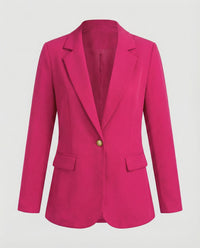 Urlike | Damen Reverskragen Longblazer – Longblazer Reverskragen Formell 2026 - Rosarot