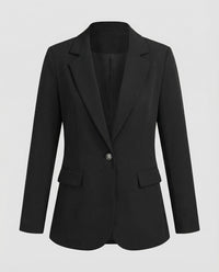 Urlike | Damen Reverskragen Longblazer – Longblazer Reverskragen Formell 2026 - Schwarz