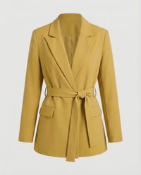 Walburga | Damen Reversblazer Bindeschleife – Blazer Schleife Dekorativ Büro 2026 - Elfenbein