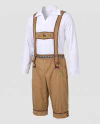 Sven | Herren Klassischer Trachtenschnitt Lederhose - Braun