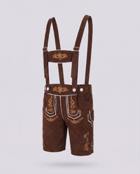 Patrick | Herren Traditionell Knielang Lederhose - Braun