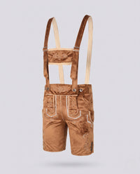 Patrick | Herren Traditionell Knielang Lederhose - Khaki