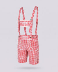 Patrick | Herren Traditionell Knielang Lederhose - Rosa