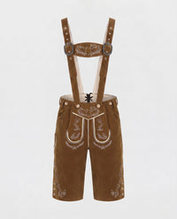 Hannah | Damen Oktoberfest Trachten Lederhose - Dunkelbraun
