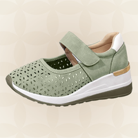 Thea - Damen Luftige Orthopädische Sommerschuhe mit Fußbett - Mintgrün