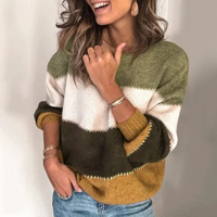 Hildegard | Damen Warmer Lässiger Strickpullover - Gelb