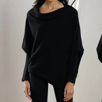 Sophia | Weicher Vielseitiger Pullover - Schwarz