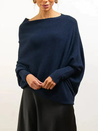 Sophia | Weicher Vielseitiger Pullover - Dunkelblau