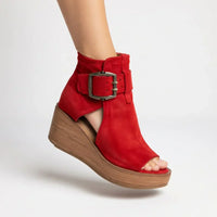 Sofia | Stilvolle Stiefeletten Damen Trend - Rot