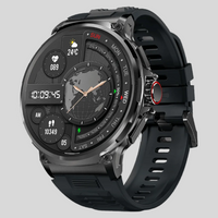 Smartwatch Robust Wasserdicht GPS Outdoor Sport - Schwarz