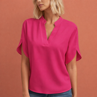 Elegante luftige Bluse für Damen mit schmeichelhaftem Schnitt | Maud - Rosa