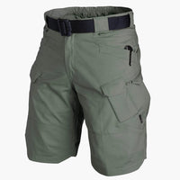 Outdoor-Shorts für Herren mit Multifunktionstaschen und Gürtel - Grün