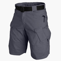 Outdoor-Shorts für Herren mit Multifunktionstaschen und Gürtel - Grau