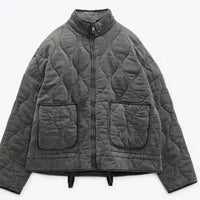 Zara™ - Vintage Steppjacke - Dunkelgrau