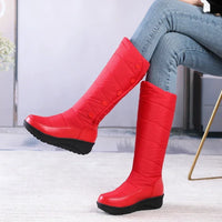 Althea™-Stiefel mit Fleecefutter und Wärmeisolierung – für warme, stabile und geschützte Füße im Winter. - Rot