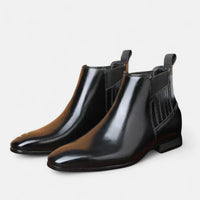 Waltherhaus | Stilvolle Herren-Stiefeletten aus hochwertigem Kunstleder – Leon's Favorit! - Schwarz