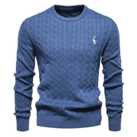 Moritz | Warmer Herrenpullover aus weichem Strick - Blau