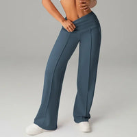 Barcelona™ Damenhose mit hohem, formendem Bund und geradem, lockerem und komfortablem Schnitt - Marineblau