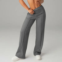 Barcelona™ Damenhose mit hohem, formendem Bund und geradem, lockerem und komfortablem Schnitt - Grau
