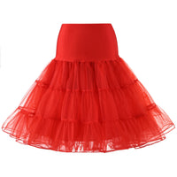 Freja - Tüll-Unterrock im Vintage-Stil für Damen - Rot