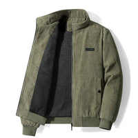Max | Cordjacke mit Fleecefutter für Herren - Olivgrün