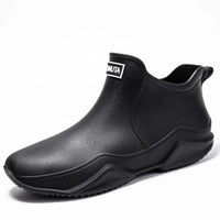 Herren Regenstiefel mit rutschfester Sohle - Schwarz