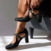 Elżbieta | Damen Elegante Komfort-Absätze – Stützende Elegante Heels - Schwarz