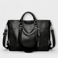 Verena | Damen Komfort Leder Tasche - Schwarz