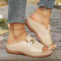 Nivelle™-Sandale im Mule-Design mit Eleganten Metallakzenten - Khaki