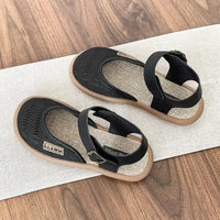 Bellevie™ Sandalen Mit Handgefertigter Flechtoptik und Atmungsaktivem Design - Schwarz