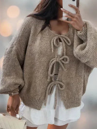 Elira | Damen Langarm-Cardigan - Khaki