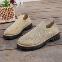 Urbaner Glanz™ Slip-On Sneaker mit Profilplateau - Beige