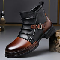 Dallas™ Premium-Lederstiefelette mit verstellbarer Seitenschnalle - Braun